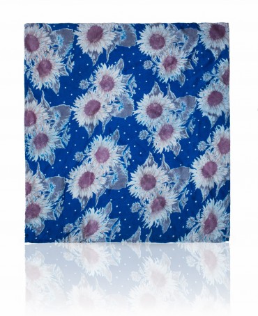 Шейный Платочек Женский SS.KV-SUNFLOW/BLUE